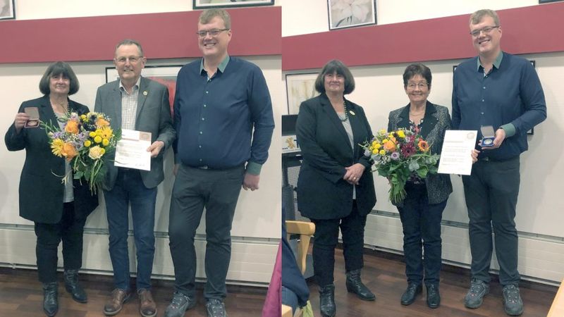 Hohe Auszeichnungen für Otto Deeng und Elisabeth Jeggle Silberne und Bronzene Medaillen vom Landesverband